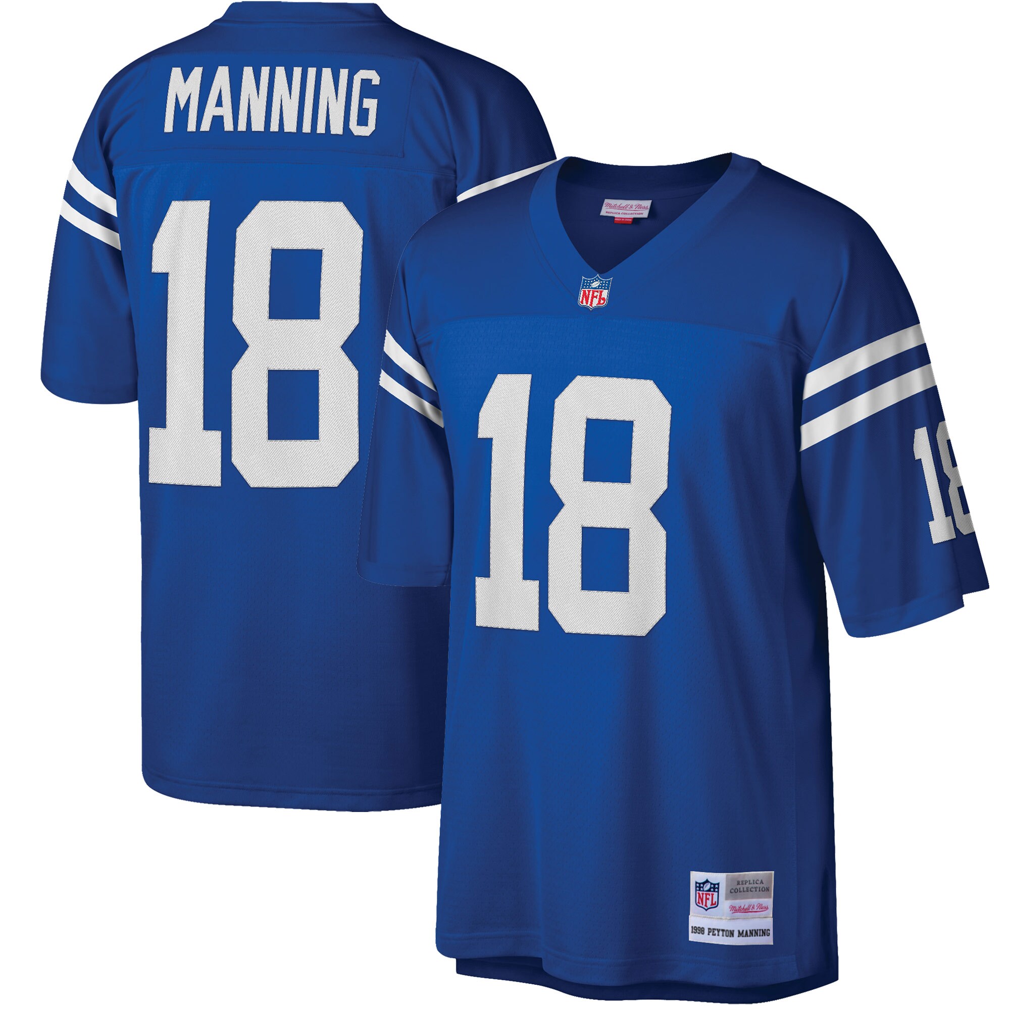 Peyton Manning Indianapolis Colts Mitchell & Ness Big & Tall 1998 Retired Player Replica Jersey – Royal