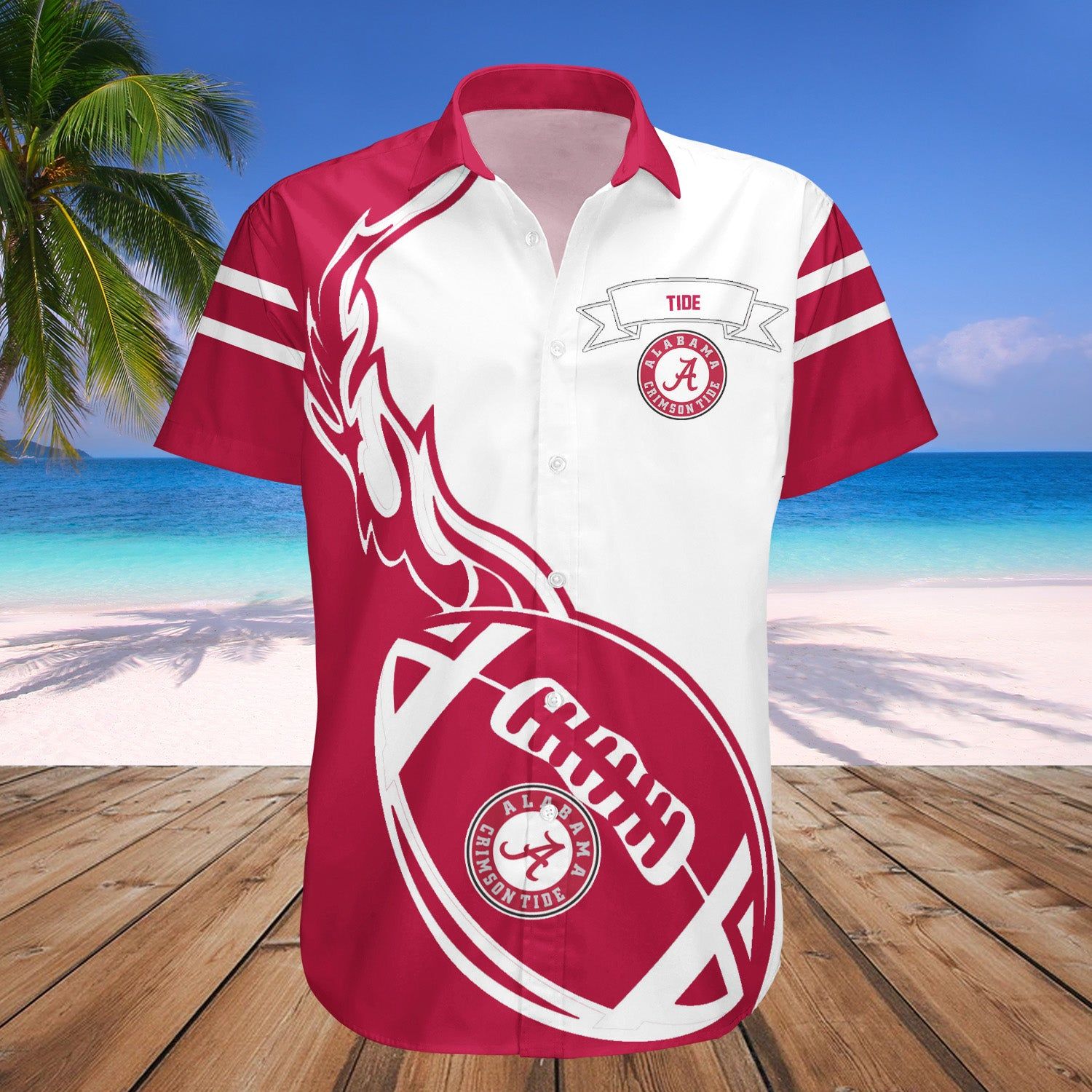 Alabama Crimson Tide Hawaii Shirt Flame Ball – NCCA