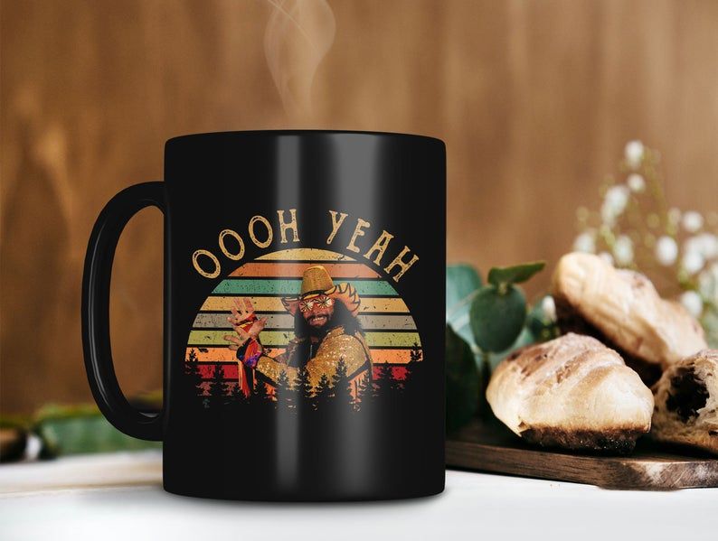 Black Mug Ooh Yeah Randy Savage Macho Man Mug WWE 90s Lover Mug World Wrestling Mug Retro Vintage Premium Sublime Ceramic Coffee Mug H99