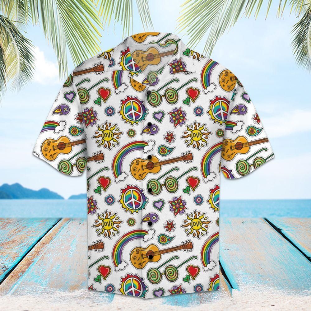 Amazing Hippie Aloha Hawaiian Shirt Colorful Short Sleeve Summer Beach Casual Shirt For Men And Women