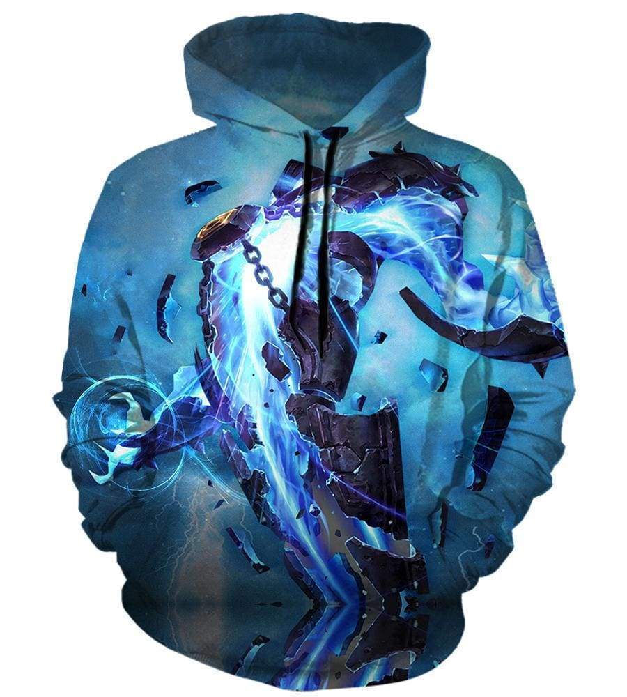 League Of Legend Xerath Hoodies Pullover Blue Hoodie Teepoem Ltd 