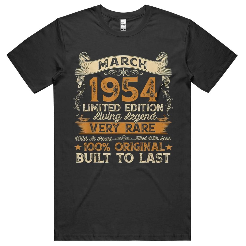 67th Birthday Gift 67 Years Old Retro Vintage March 1954 Unisex Shirt