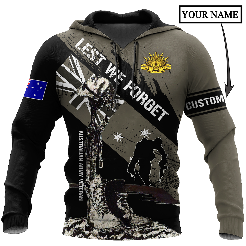 Personalized Australian Veteran 3D Printed Unisex Shirts TN
