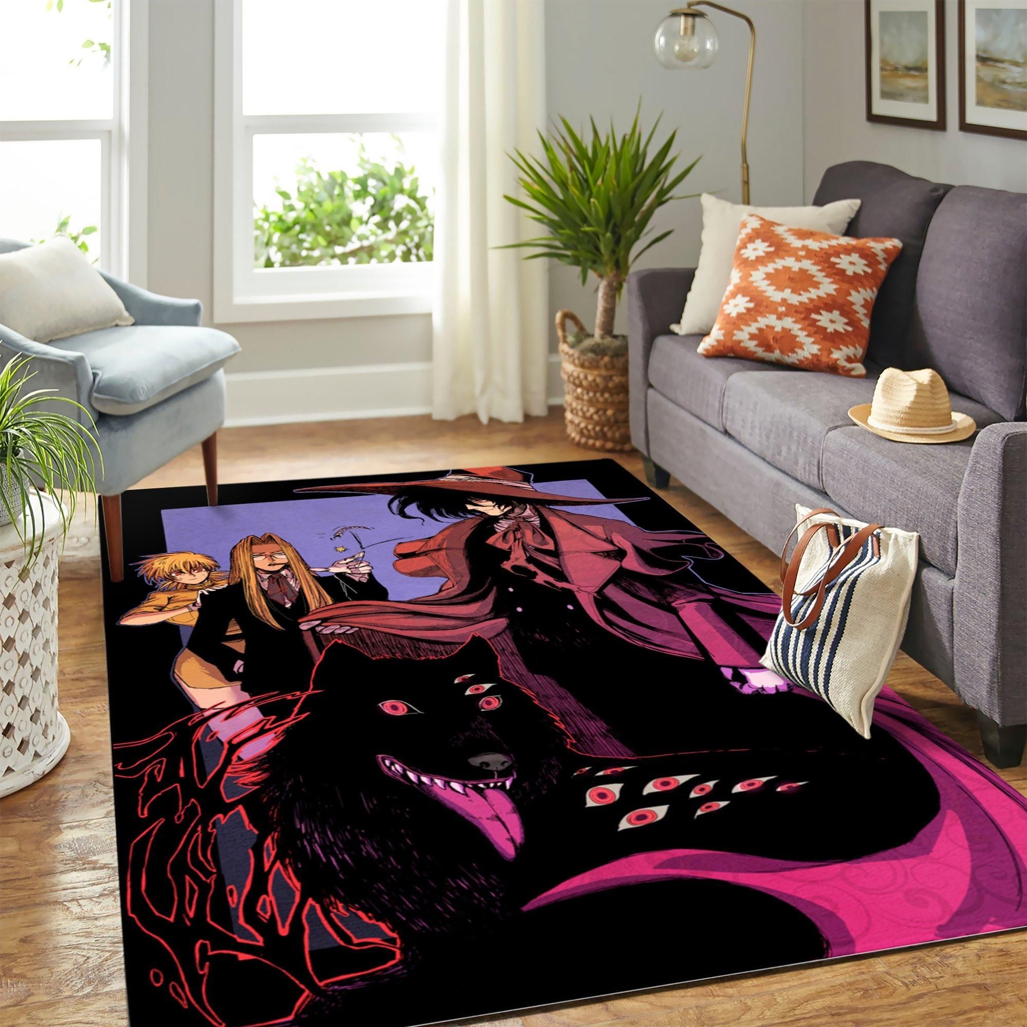 Hellsing Anime Area Rug Geeky Carpet – Home Decor – Bedroom Living Room Décor