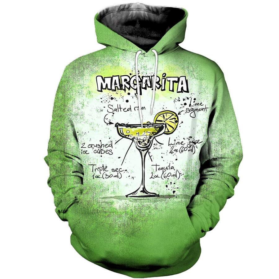 3D All Over Printed Margarita coktail T-shirt Hoodie SCTL180405