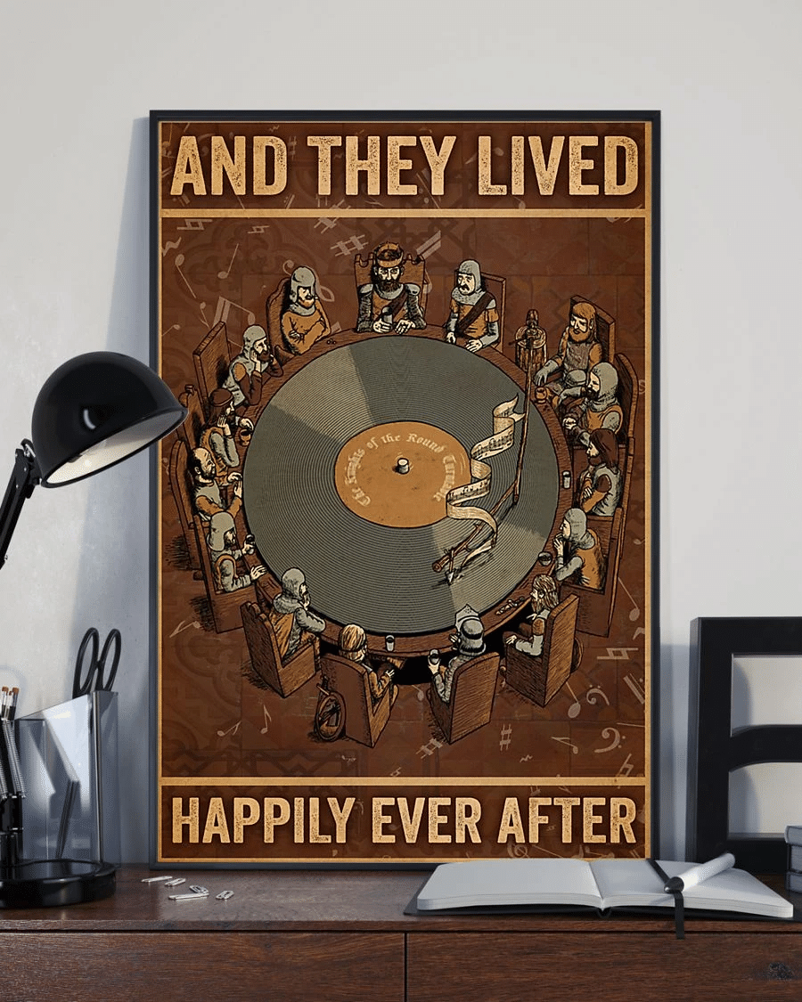 Vinyl Record Music Poster Canvas – And They Lived Happily Ever After Vintage Home Decor Wall Art Evg80147