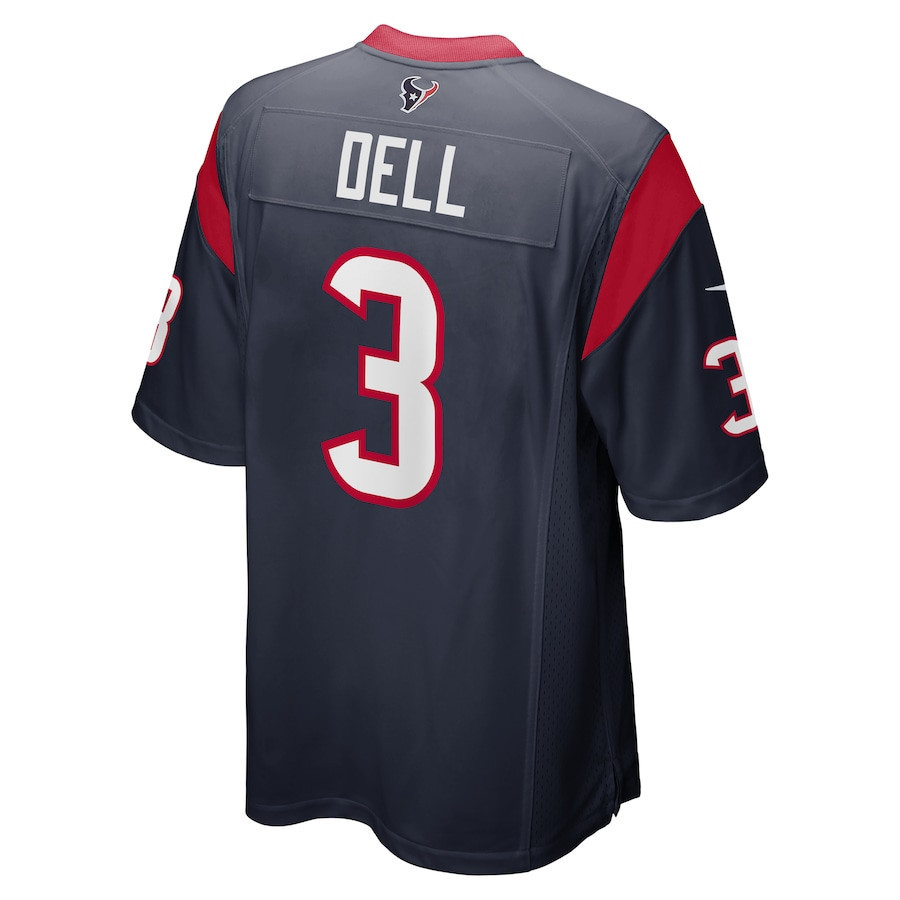 Tank Dell 3 Houston Texans Men Game Jersey - Navy - Opalve Store