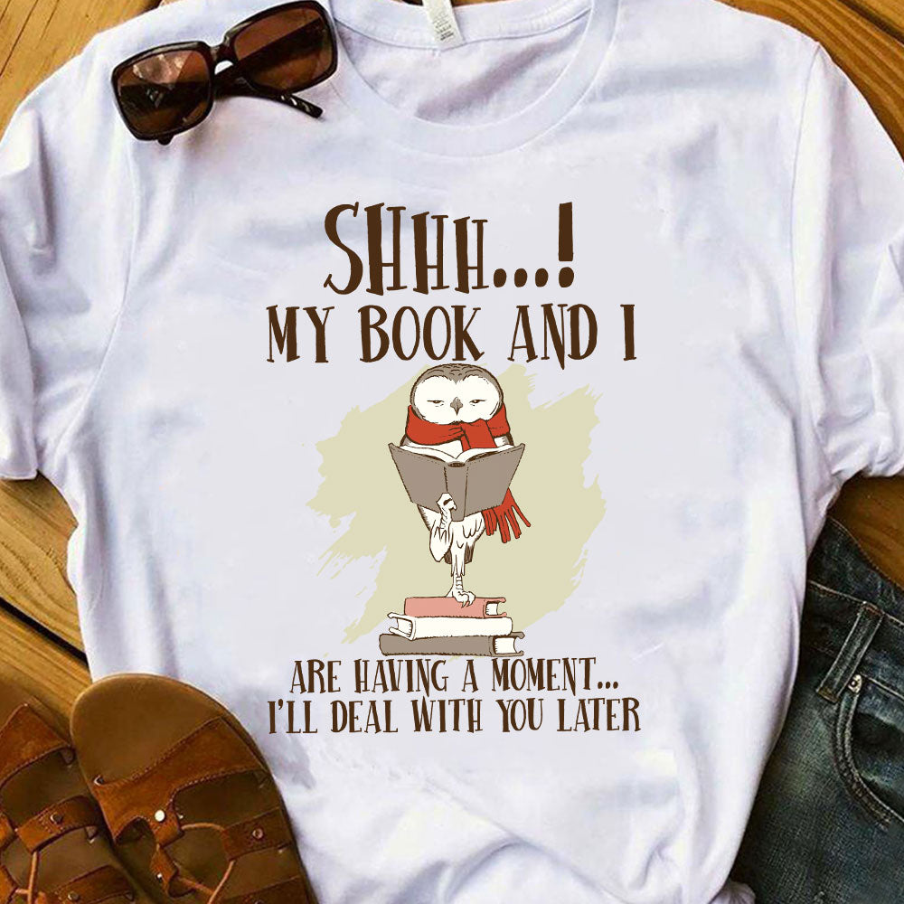 Owl and Book Moment Classic Light T-Shirt