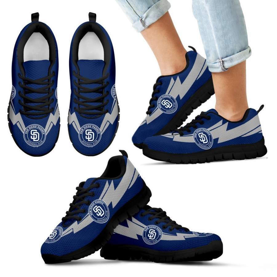 Three Amazing Good Line Charming Logo San Diego Padres Sneakers