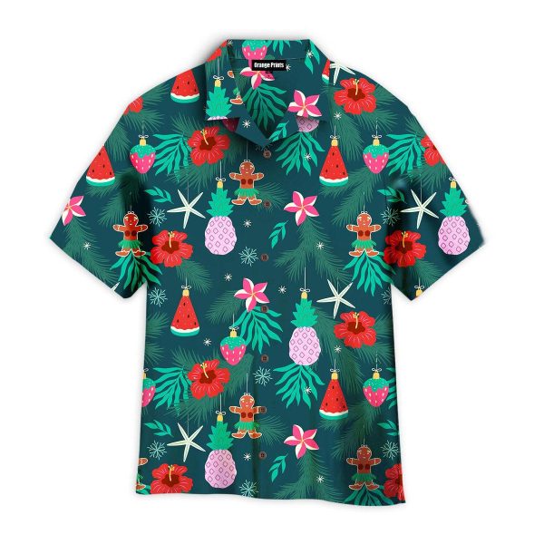 Christmas Tropical Style Pattern Hawaii Shirt For Men Women Ha107197