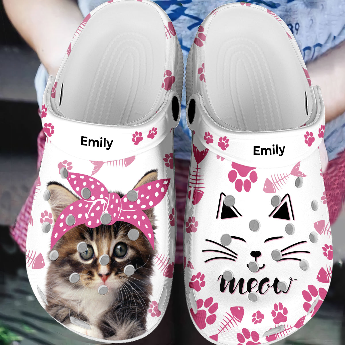 Cute Cat Meow Personalized Clogs Shoes – Crocss For Cat Lovers For Men Women Kids