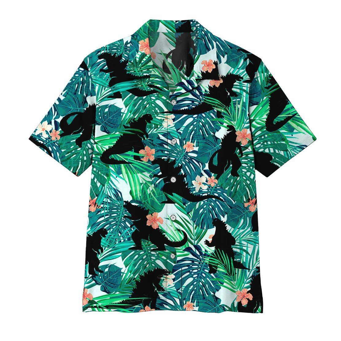 Gearhumans Godzillla Hawaiian Shirt Ha60819