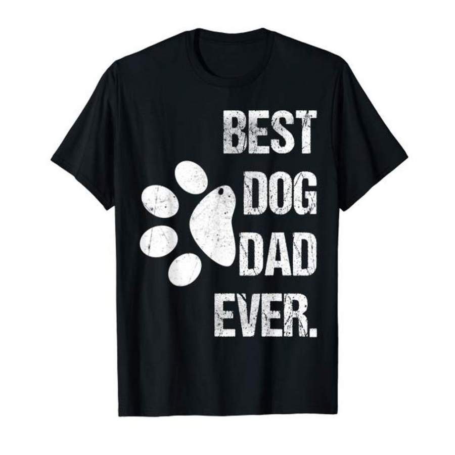 Best Dog Dad Ever T-Shirt Vintage Fun Father’s Day Gift T-Shirt