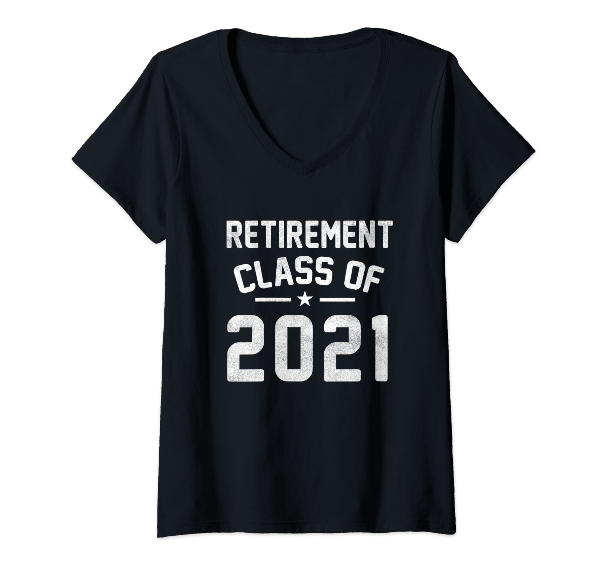 Womens Retirement Class Of 2021 Funny Retiring Teacher Retired 2021 V-Neck T-Shirt