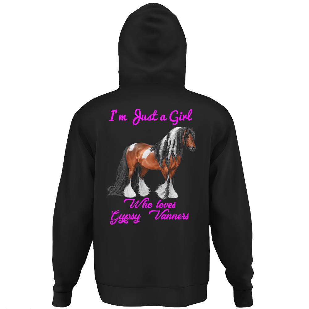 Gypsy Horses, Gypsy Vanners Hoodie Print On Back