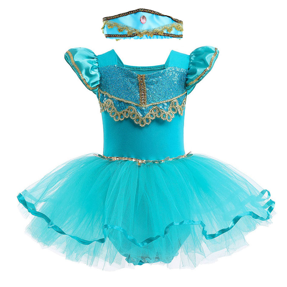 Baby Aurora Anna Costume Little Girl Summer Tutu Dress Children Cute Princess Ballet Snow White Jasmine Leotard Outfit 3-10T alx