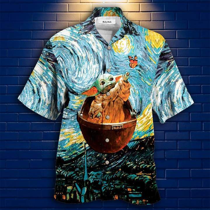 Baby Van Gogh Starry Night Hawaiian Shirt Pre13582