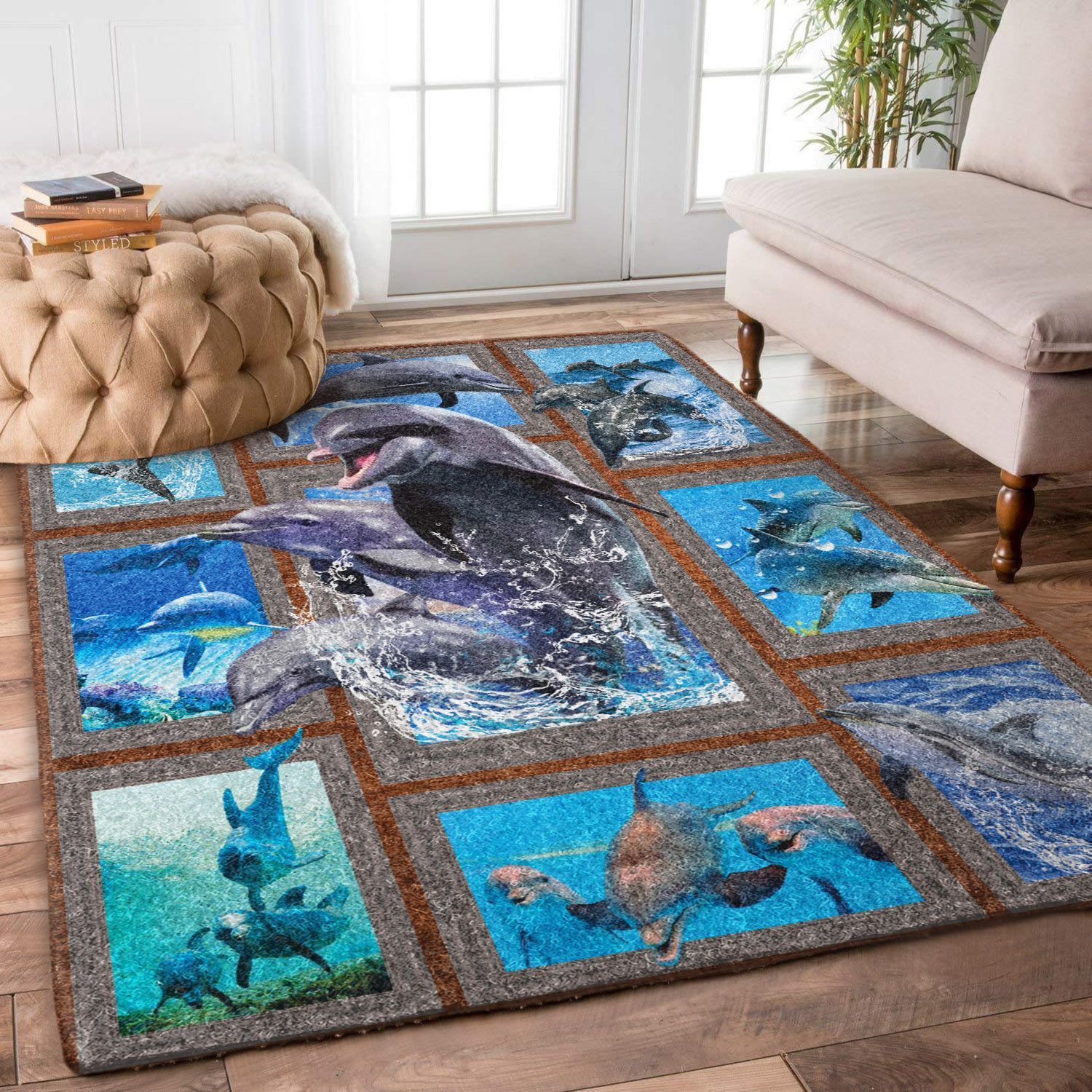 3d Huge Dolphin VT1101006R Rug