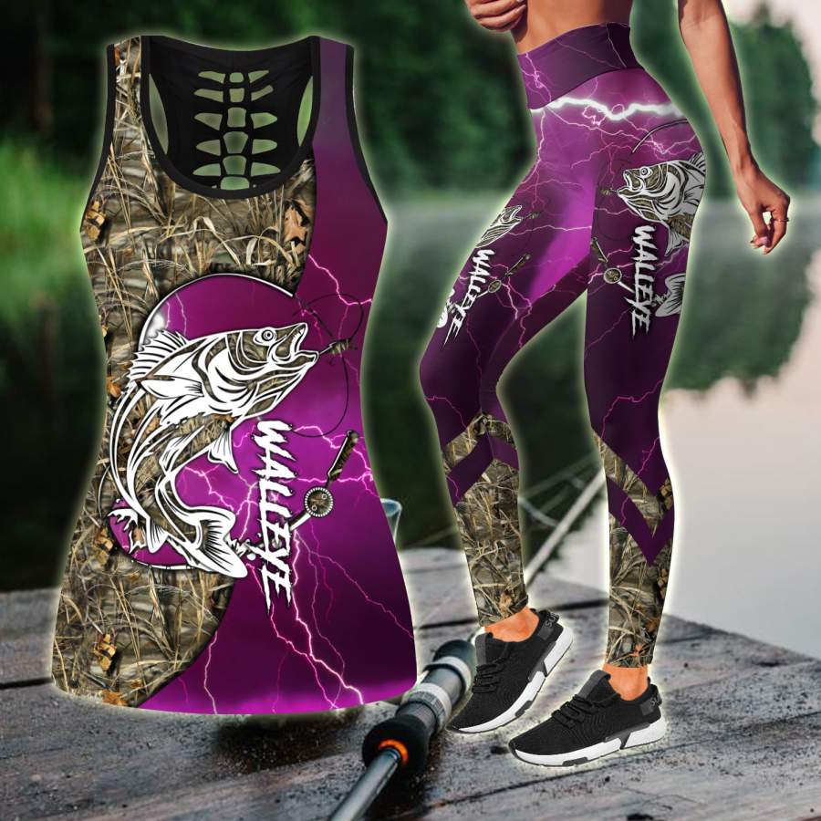 Walleye fishing gear country girl Tattoo camo Combo Legging + Tank TR200401