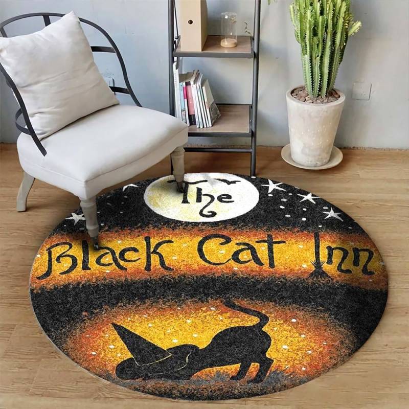 Black Cat Inn NTA020398 Round Rug