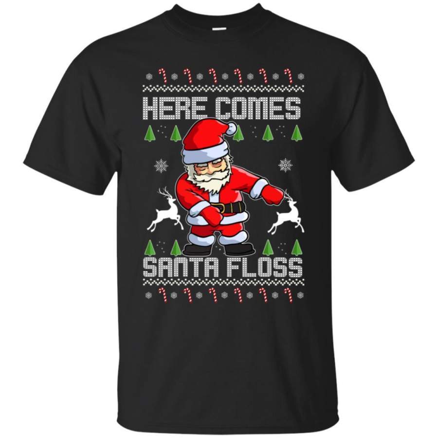 AGR Here Comes Santa Floss Ugly Christmas Shirt Sweatshirt