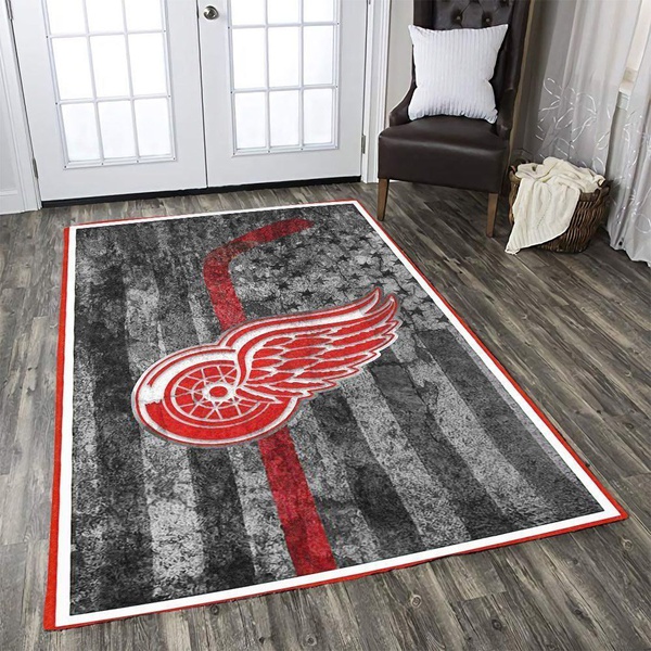 Detroit Red Wings American Flag Dhcld1909 Rug