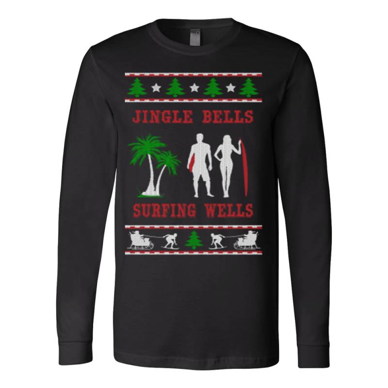 Surfing well ugly christmas sweater