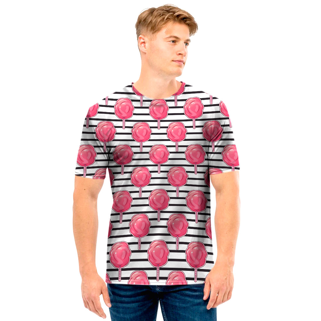 Cotton Candy Striped Pattern Print Men’S T-Shirt