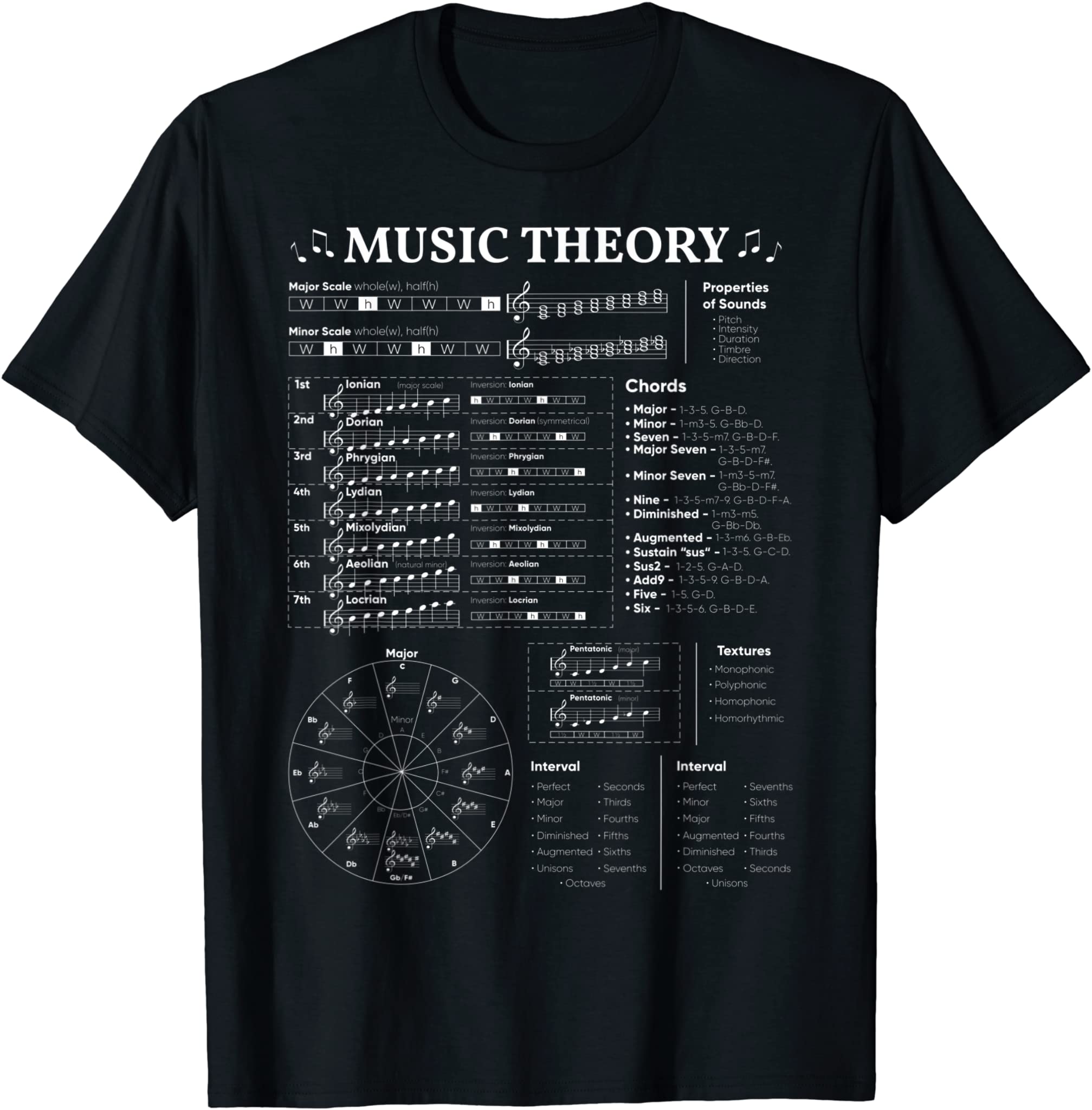 Music Theory Music Teacher Musician Learning School T-Shirt