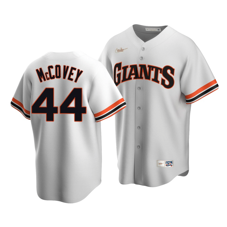 Men’S San Francisco Giants Willie Mccovey #44 Cooperstown Collection White Home Jersey