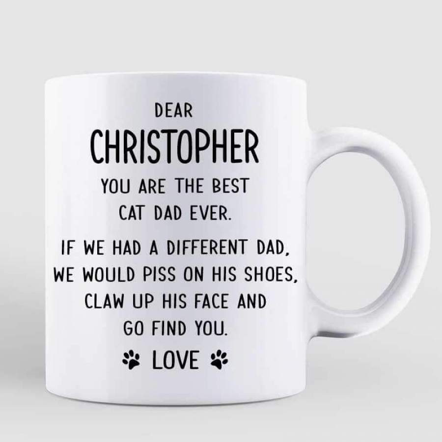 Best Cat Dad Ever Cool Cats Personalized AOP Mug