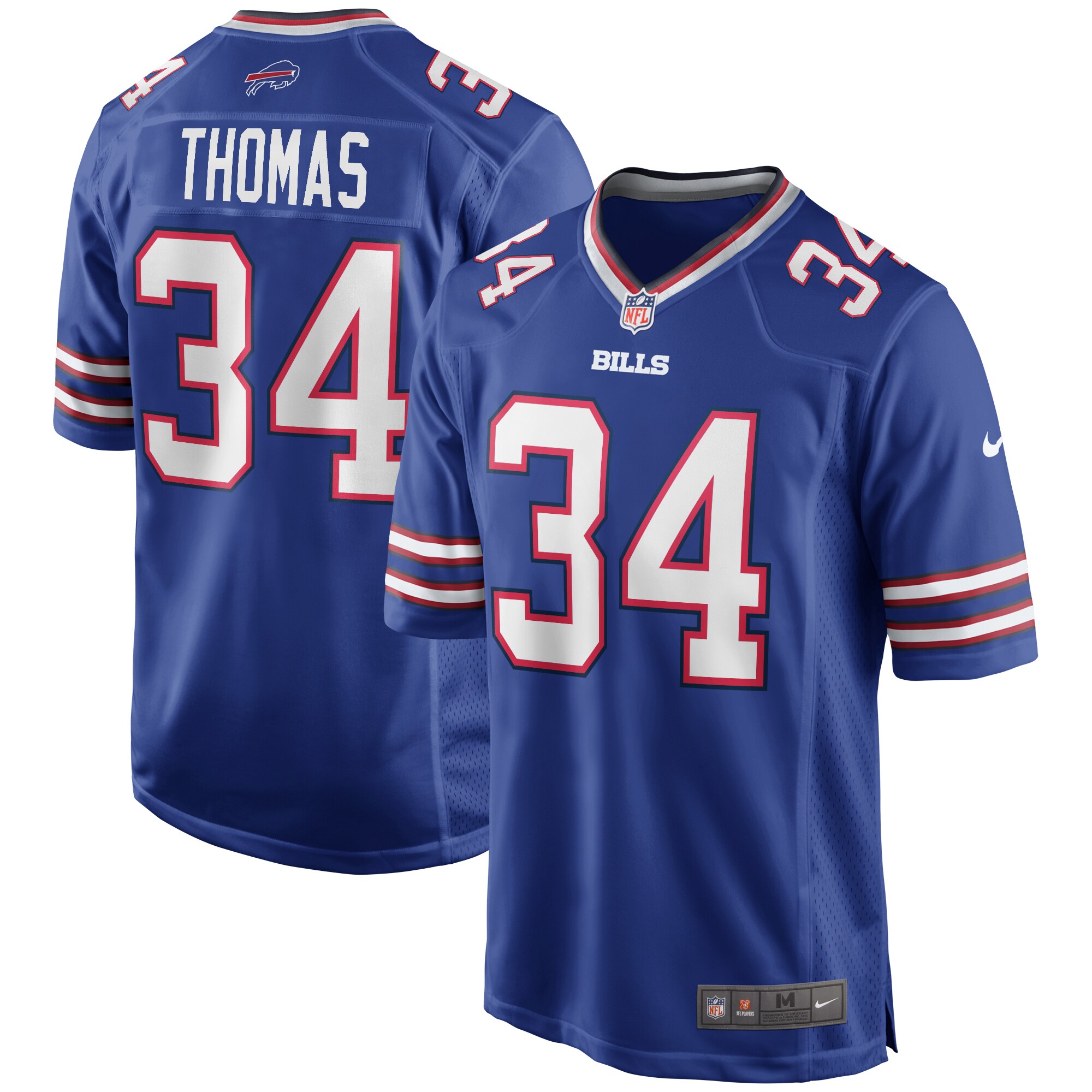 Thurman Thomas Buffalo Bills Game Retired Player Jersey – Royal