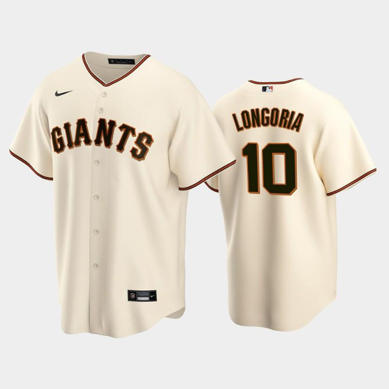 10 Evan Longoria Cream Home San Francisco Giants Jersey