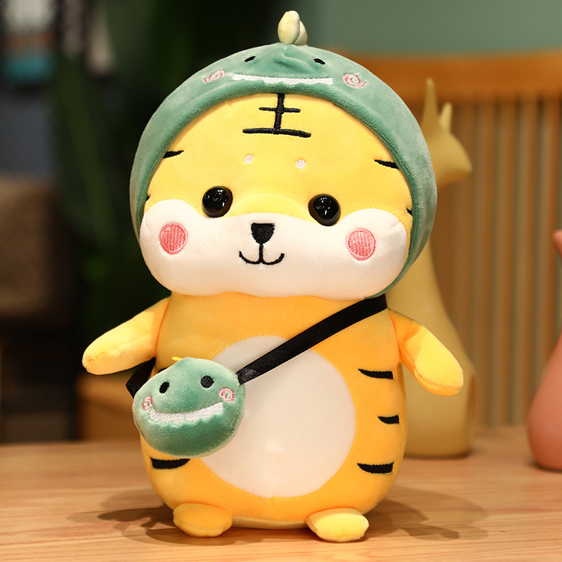 28/40cm Kawaii Tiger Plush Toy Soft Animals Cartoon Tiger Stuffed Soft Doll Kids Toys Birthday Children For Gift alx