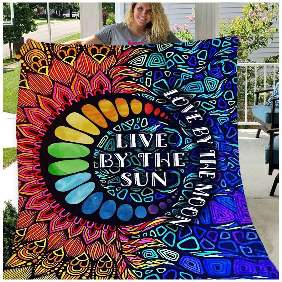 Hippie Blanket Live By The Sun Gift For People