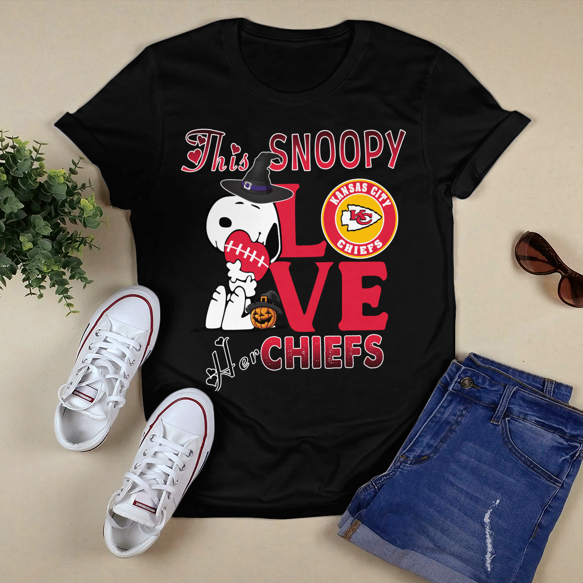 Football Shirt - This Snoopy Love Her Chiefs - EmprintsTOP