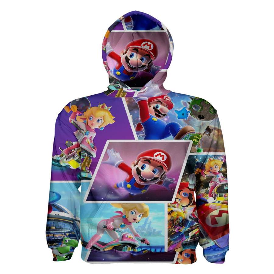 Super Mario Collage Pullover Hoodie