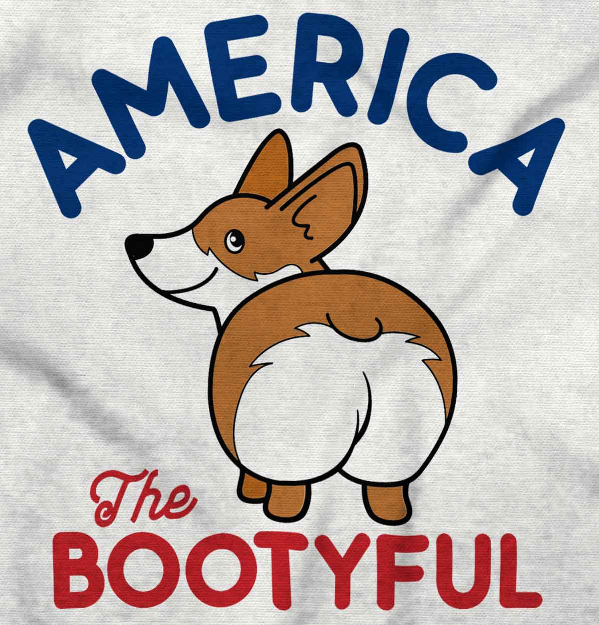 Patriotic Corgi V-Neck T Shirt