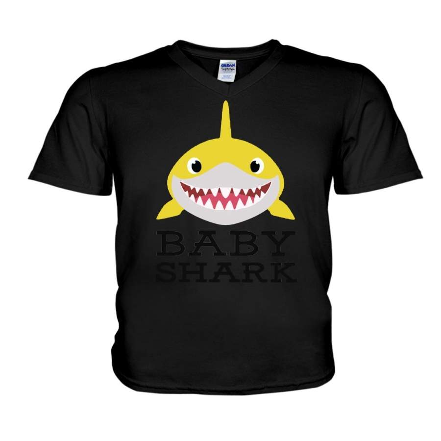 Yellow Baby Shark Guys V-Neck