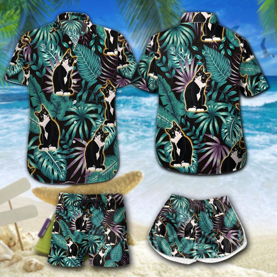 Tropical Leaves Cat Hawaii Shirt Summer Holiday Ha77862