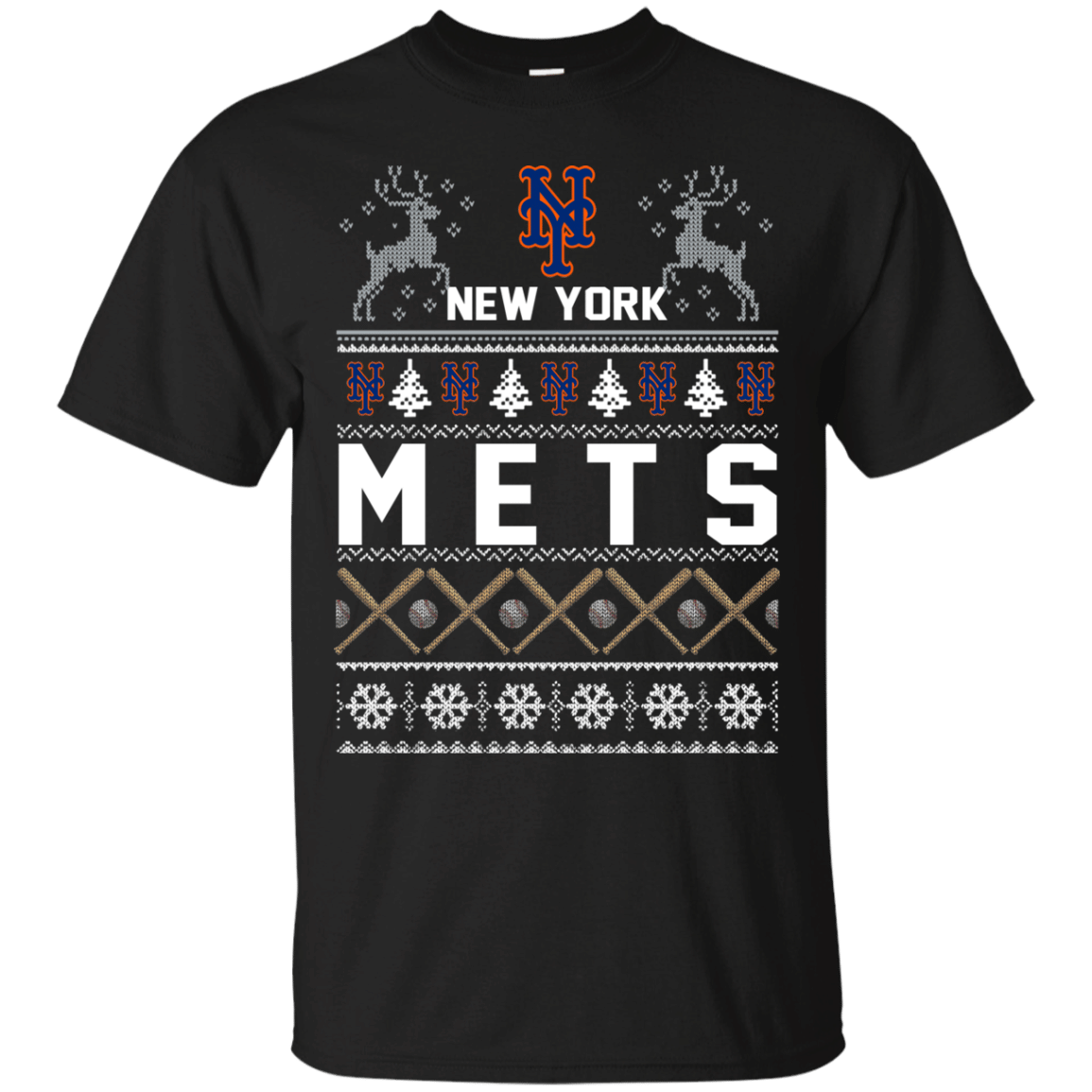 Buy New York Mets Ugly Christmas T Shirt