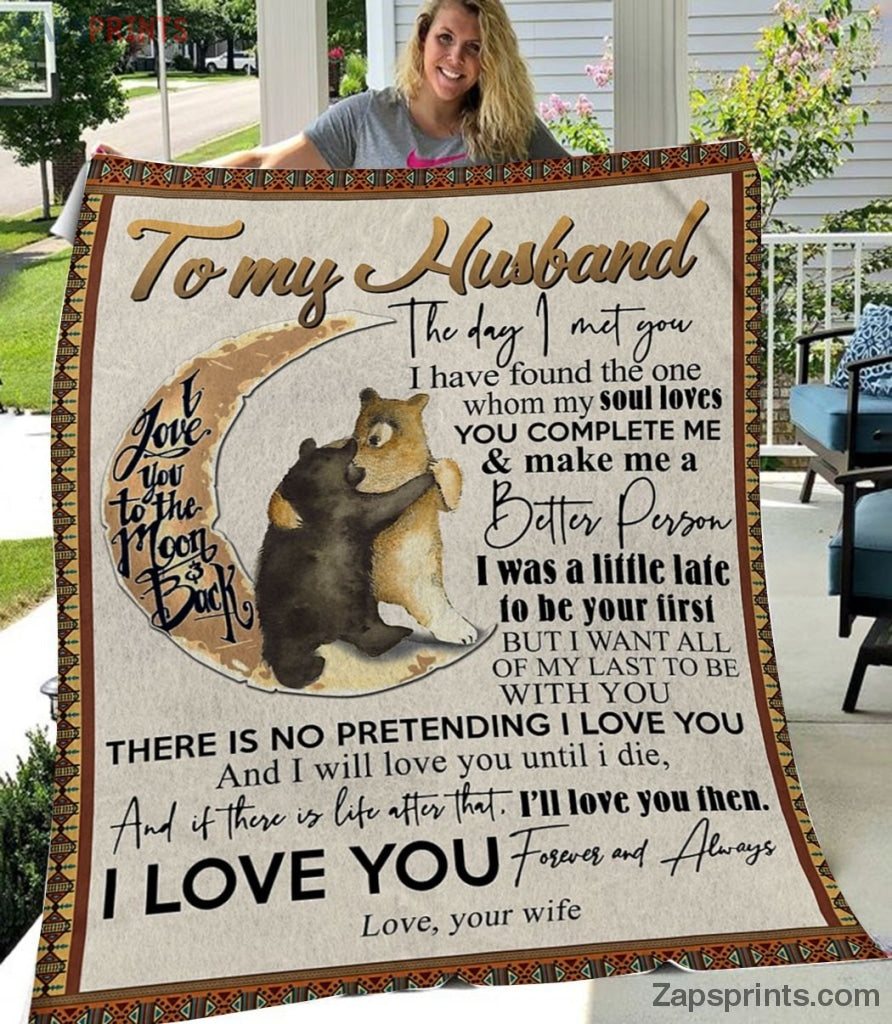 Gift For Husband – To My Husband – Bear – I Love You – Blanket