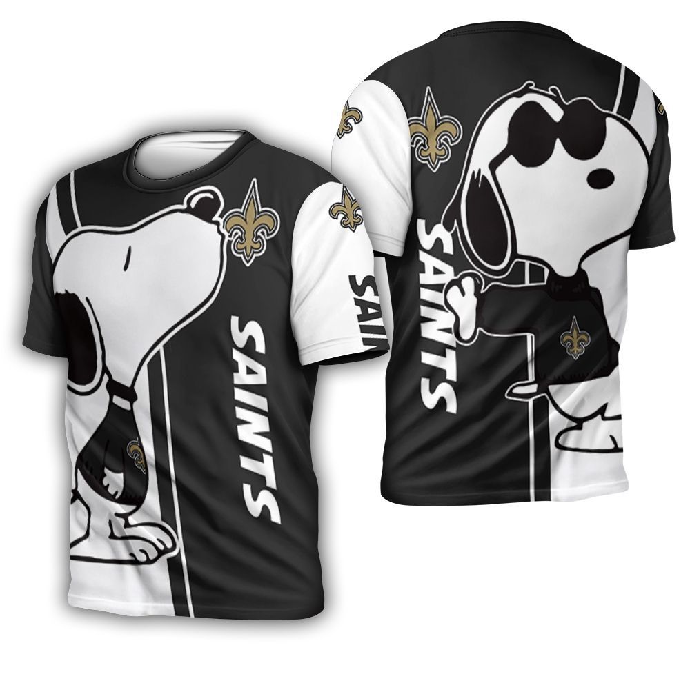 New Orleans Saints Snoopy Lover 3D Printed 3D T-Shirt