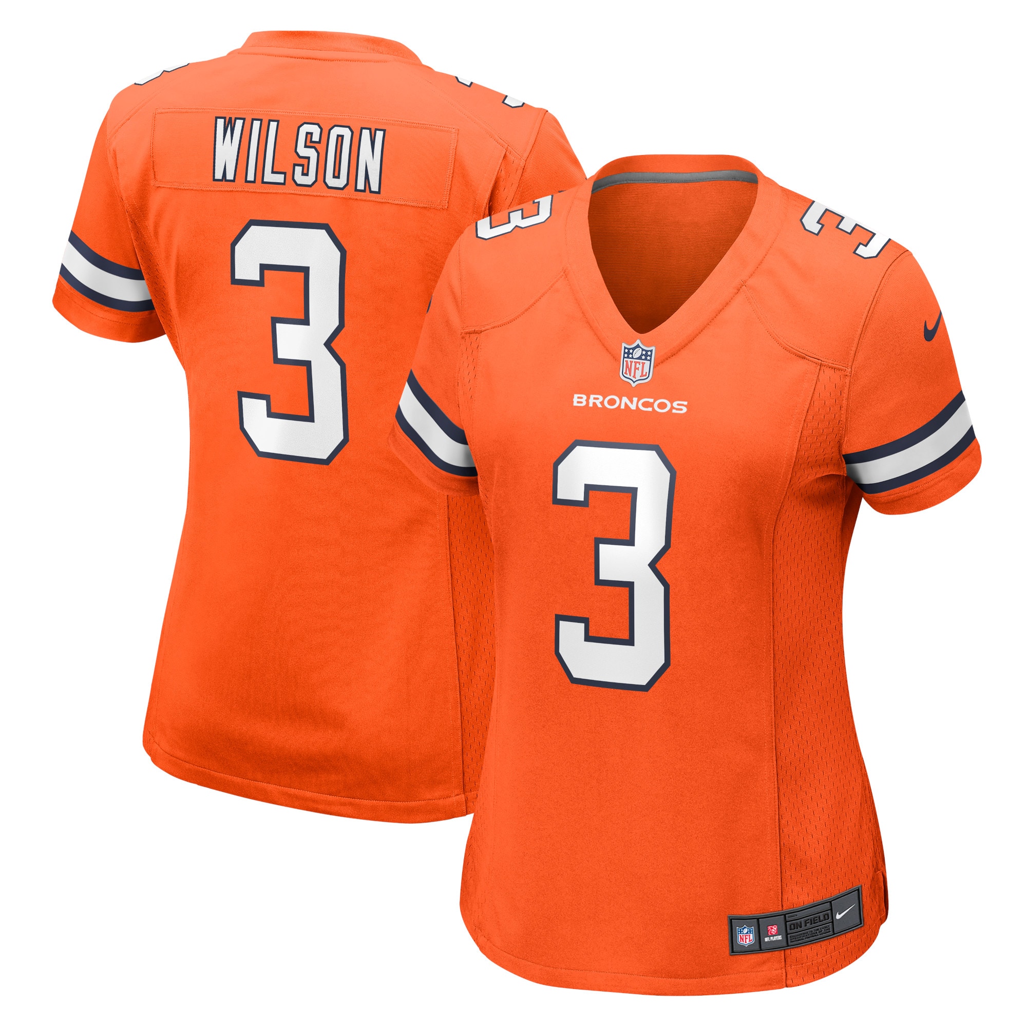 Russell Wilson Denver Broncos Women's Player Game Jersey – Orange