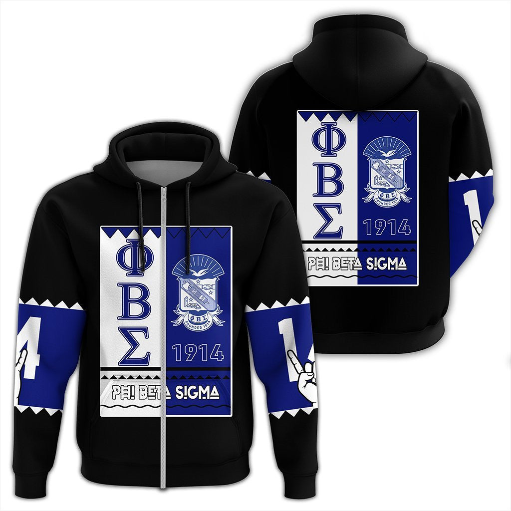 Fraternity Hoodie – Phi Beta Sigma Black Style Zip Hoodie