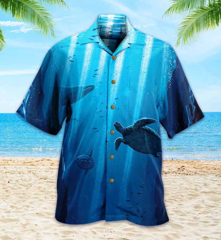 Ocean Turtle Blue Hawaii Shirt Ha35732