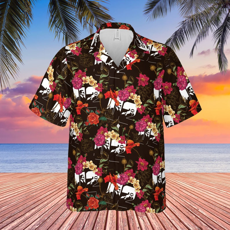 U2 Rock Band Floral Pattern All Over Print 3D Hawaiian Shirt