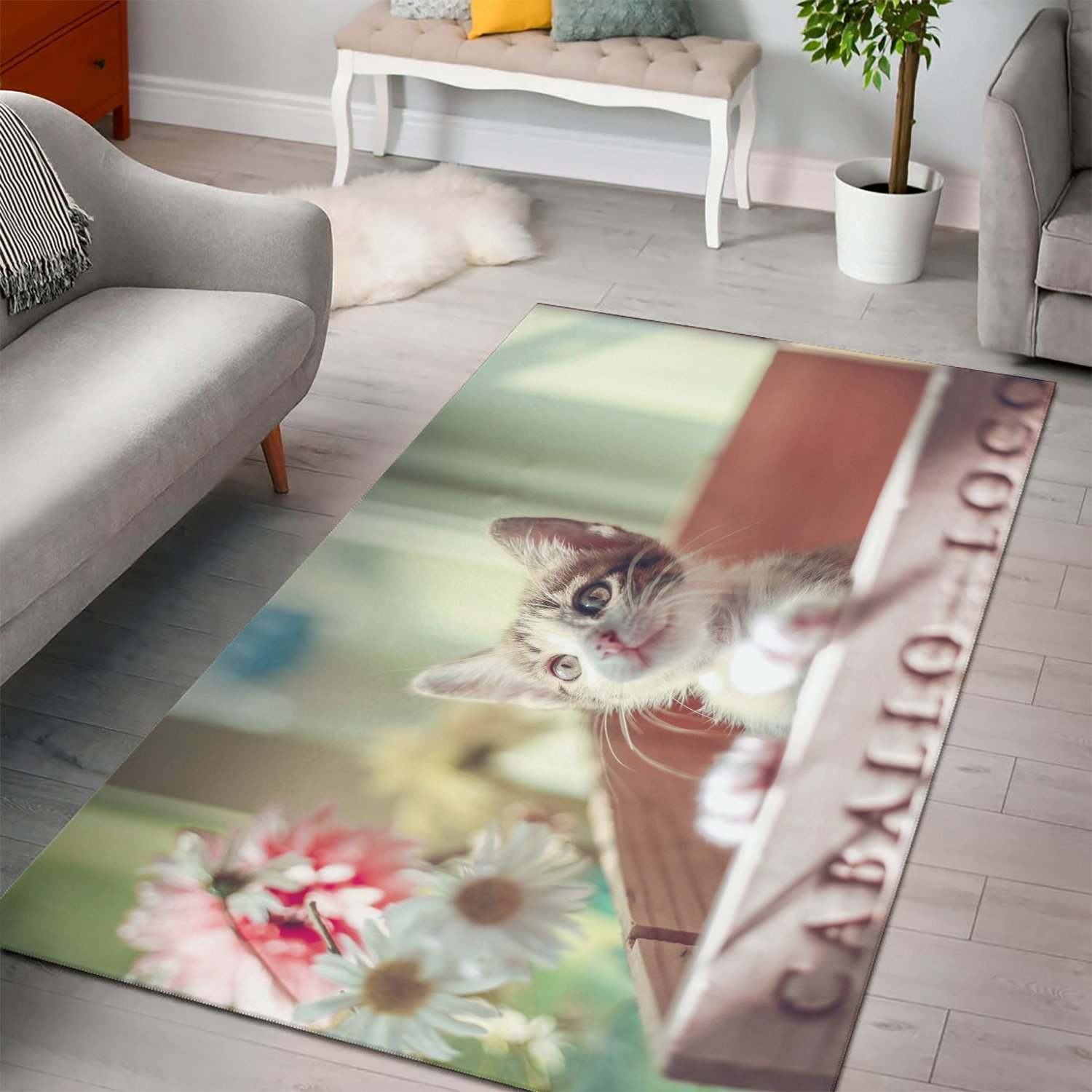 Cats Kittens Glance Area Rug Carpet Kitchen Rug Christmas Gift US Decor