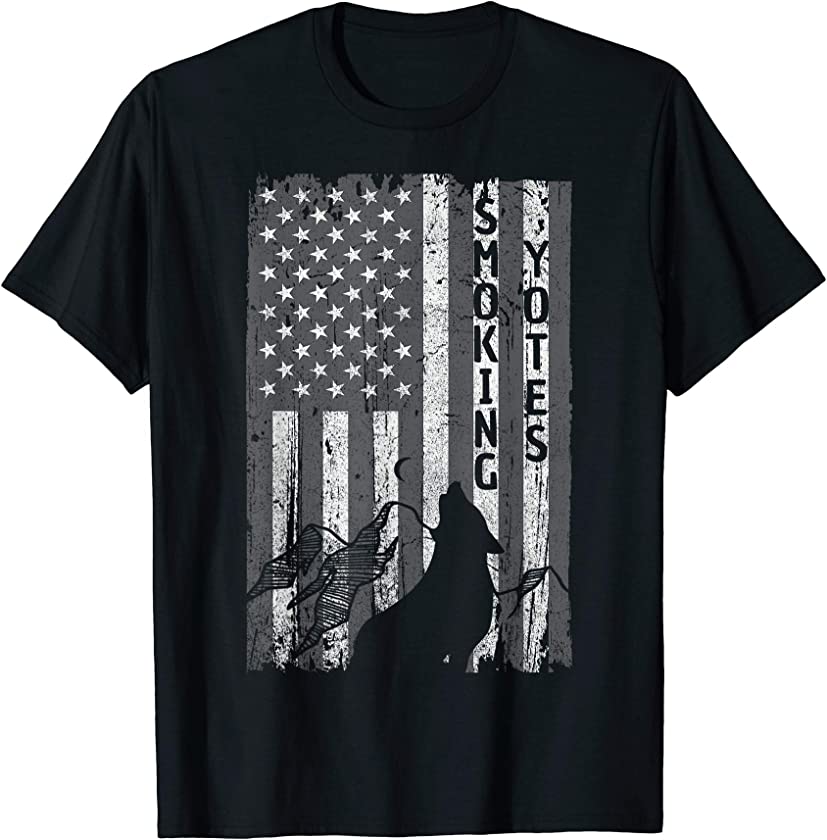 Vintage US Flag Coyote Hunting Hunter Tee Hunters Gift T-Shirt