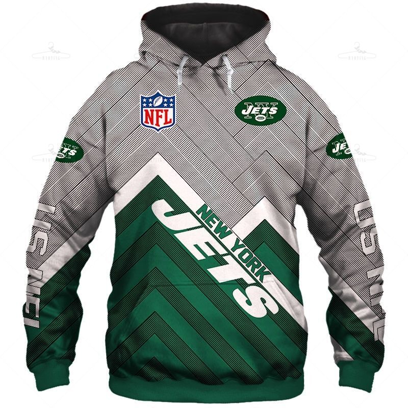 New York Jets Hoodie 3D  Long Sweatshirt Pullover Size S-5Xl